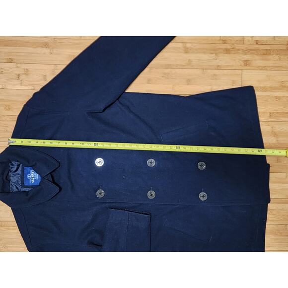 OLD NAVY Mens XL TALL Wool Peacoat Blue Insulated Double Breasted Anchor Buttons - Picture 9 of 12